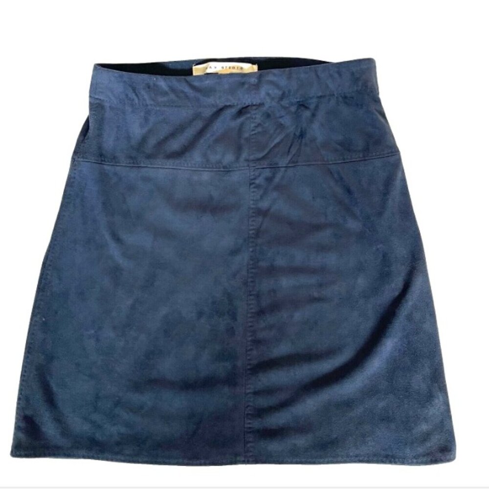 Max Studio Suede-Like Blue Pencil Skirt – XS